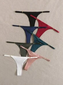7packs Buckle Linked Sexy G-Strings - Multicolor - View 4
