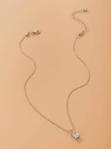 imoli Vòng cổ Rhinestone Charm - Bạc - Xem 3