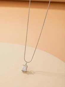 imoli Vòng cổ Rhinestone Charm - Bạc - Xem 5