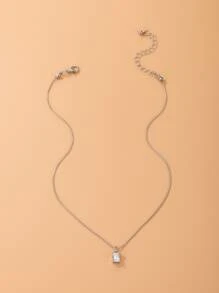 imoli Vòng cổ Rhinestone Charm - Bạc - Xem 4