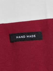 Manfinity VCAY Nam Áo thun Bông Chi tiết vá Cắt Và May - trắng - Xem 3