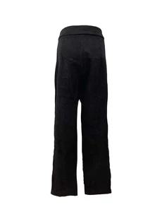 High Waist Wide Leg Pants - Black - View 2