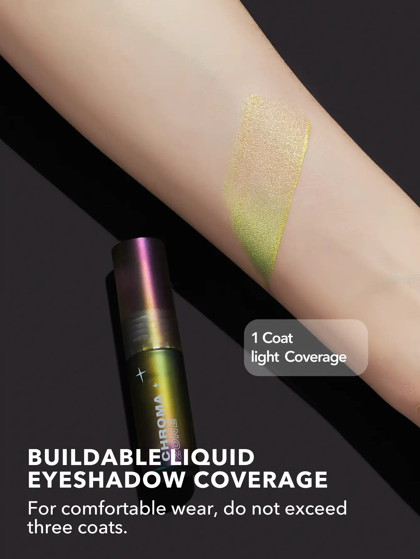 SHEGLAM Chroma Zone Multichrome Liquid Eyeshadow-Fool'S Gold Metallic Shinny Eyeshadow Gold Green Blue Glitter Gel High Pigment Long Wear Easy To Use Blendable Eyeshadow Brand Beauty Makeup Face Paint Cosmetic For Women Girls Perfect For Winter Spring Ideal For Y2K Fancy Fashion Suitable For Birthday Gift Party Ready Best Color - Fool's Gold - View 7