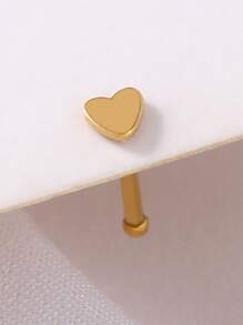 Men Heart Decor Nose Stud - Vàng - Xem 3