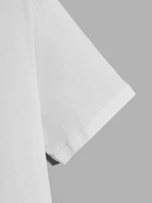 Manfinity RebelGame Men Cotton Letter Graphic Tee - White - View 3