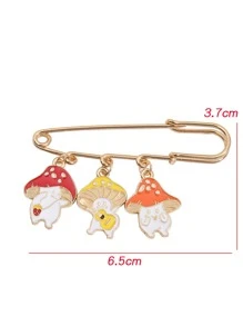 Phim hoạt hình nấm trang trí an toàn Trâm cài áo - Nhiều màu - Xem 3