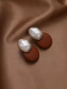 Đồ trang trí Ngọc Trai giả Bông tai stud - Nhiều màu - Xem 1