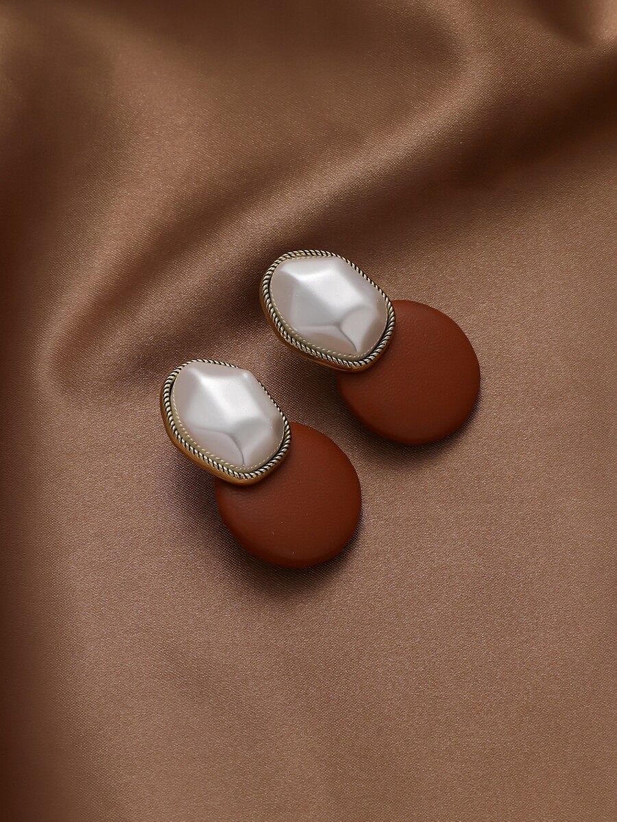 Đồ trang trí Ngọc Trai giả Bông tai stud - Nhiều màu - Xem 1