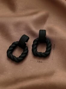 Andkiss Hoa tai thiết kế hình học - màu đen - Xem 3