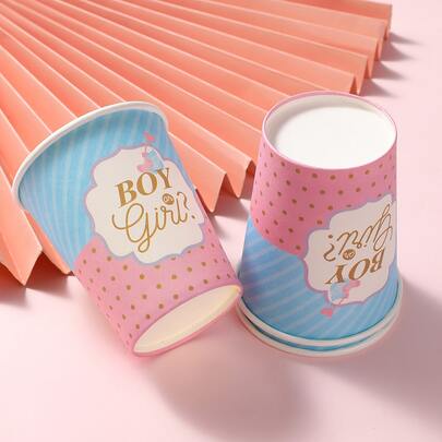 16个字母图案一次性杯子