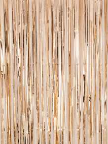 kumozawa 1 件 1.2 米香槟金色雨帘花环流苏，毕业装饰，生日，婚礼，单身女性周年纪念装饰，成人雨丝窗帘，生日派对背景墙装饰，流苏闪亮铝膜墙帘