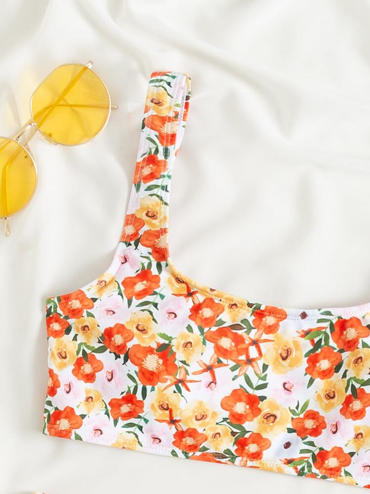 フラワープリント ハイウエストビキニ | SHEIN JAPAN
