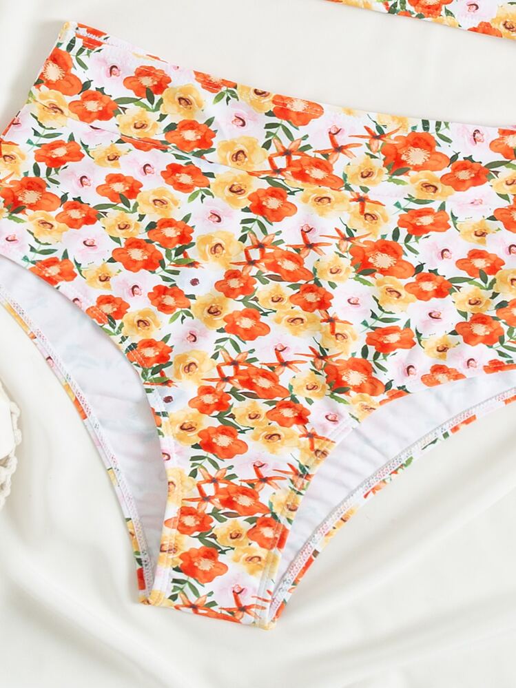 フラワープリント ハイウエストビキニ | SHEIN JAPAN