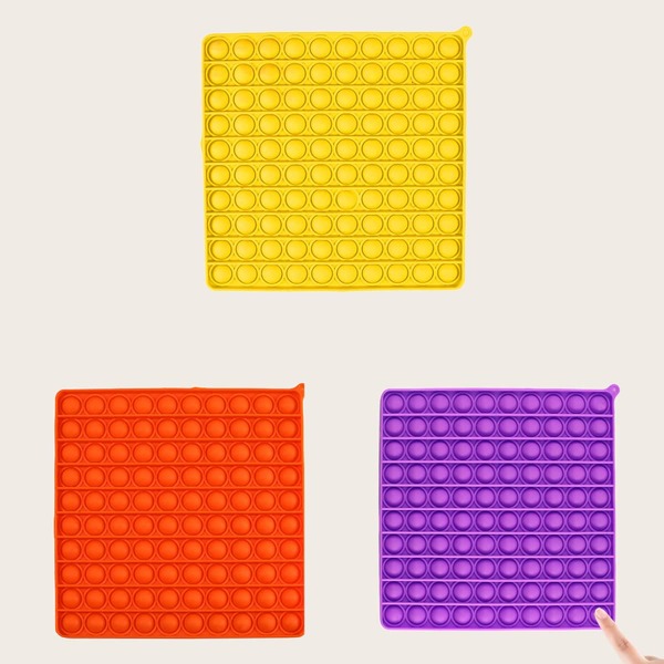 

1pc Square Random Color Push Pop Bubble, Multicolor