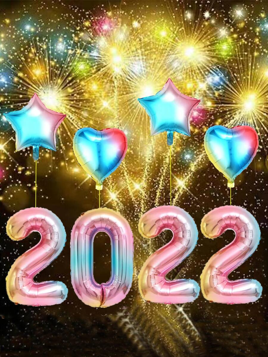 9pcs 2022 Decorative Balloon
