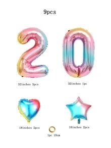9pcs 2022 Decorative Balloon