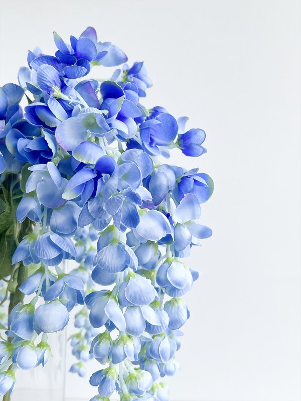 1pc Artificial Wisteria Flower, Plastic Faux Hanging Wisteria For Home