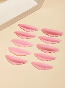 5副假墊墊片燙髮用品提升睫毛棒用於屏蔽燙髮輔助長度睫毛提升捲髮器熨燙持久工具移植貼片矽膠墊 - 淺粉色 - 查看 1