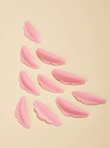 5副假墊墊片燙髮用品提升睫毛棒用於屏蔽燙髮輔助長度睫毛提升捲髮器熨燙持久工具移植貼片矽膠墊 - 淺粉色 - 查看 2