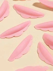 5副假墊墊片燙髮用品提升睫毛棒用於屏蔽燙髮輔助長度睫毛提升捲髮器熨燙持久工具移植貼片矽膠墊 - 淺粉色 - 查看 3