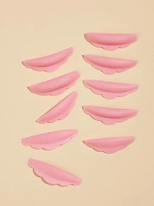 5副假墊墊片燙髮用品提升睫毛棒用於屏蔽燙髮輔助長度睫毛提升捲髮器熨燙持久工具移植貼片矽膠墊 - 淺粉色 - 查看 4