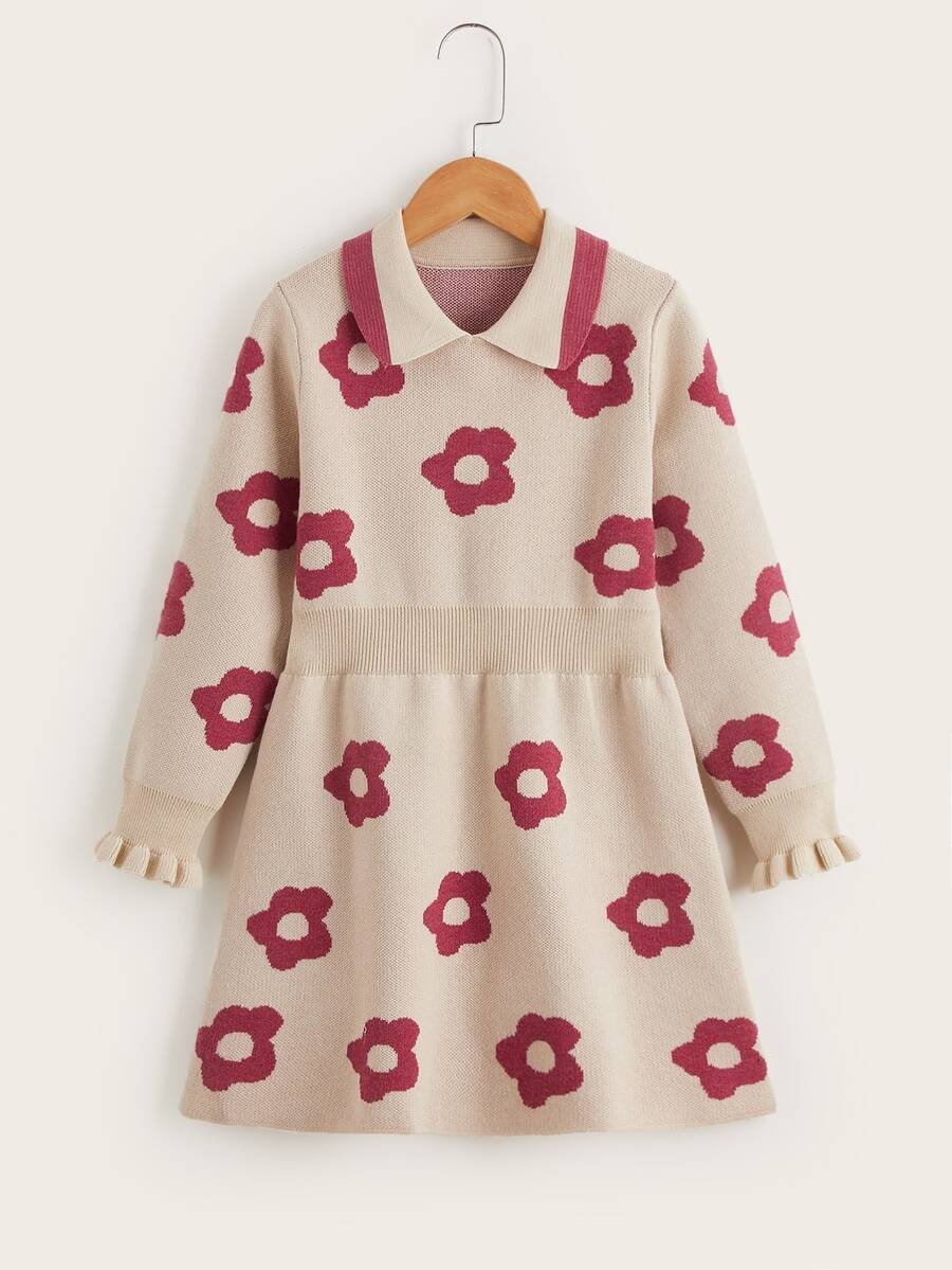 Áo len nữ Hoa Dễ thương - Màu be - Xem 1