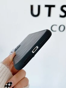 Zebra Ribbed Clear Phone Case Compatible With IPhone 11,IPhone 13,IPhone 14 Pro Max - Black - View 3