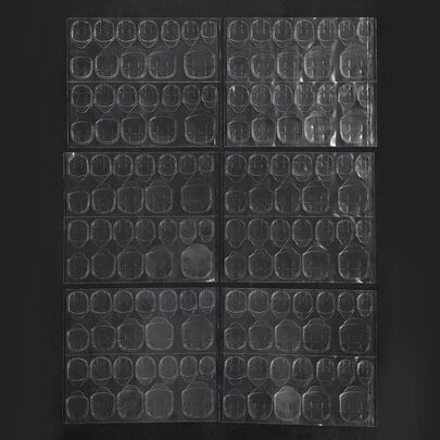 6張透明雙面膠指甲貼，用於壓在指甲上粘片，防水透氣假指甲尖果凍膠片指甲膠超級粘性假指甲膠