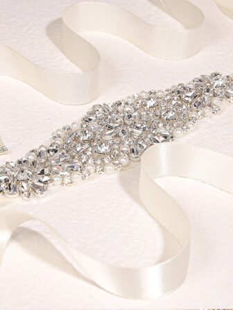 1PC Bridal Belt For Women Dress,Wedding Dress Belt For Bride Crystal Rhinestone Sash Wedding Belt Royal Tiaras Halloween