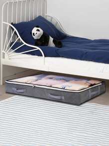 1pc Underbed Closet Storage Box - Grey - View 4