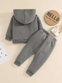 Baby Boy Kangaroo Pocket Hoodie & Sweatpants
