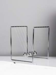 1pc Balance Swing Ball Decorative Object - Silver - View 4