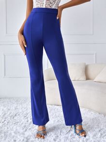 SHEIN Unity 高腰喇叭褲 - 寶藍色 - 查看 4