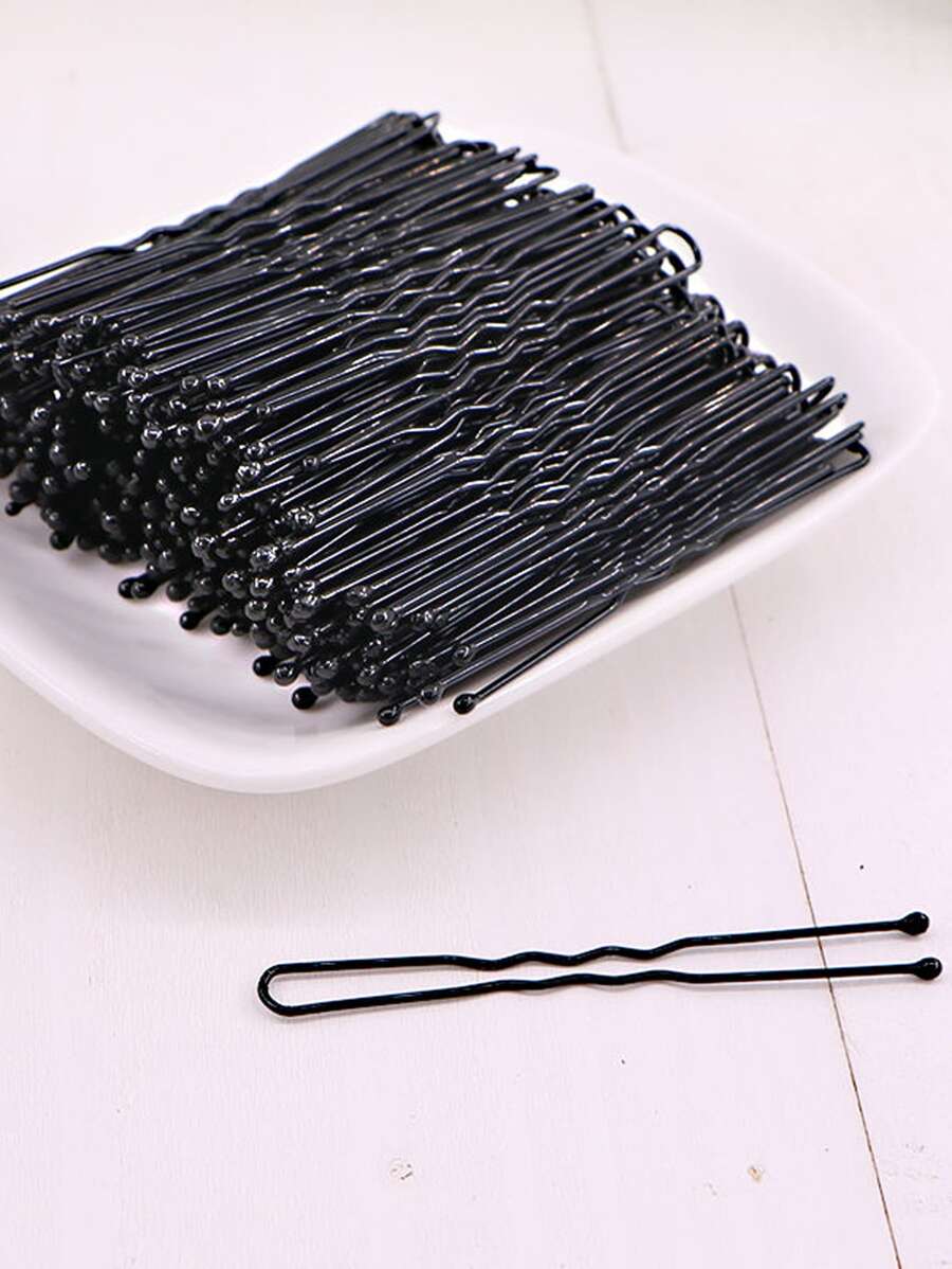 U形髮夾2.4英寸髮夾適用於饅頭芭蕾髮髻別針適合女士頭髮編織工具髮夾