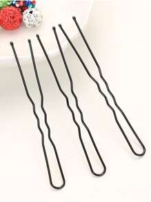 U形髮夾2.4英寸髮夾適用於饅頭芭蕾髮髻別針適合女士頭髮編織工具髮夾