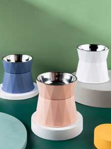 1 pieza Tazón de alimentación para mascota enviado al azar, tazón de agua y comida para perros y gatos, tazón elevado divisible para razas medianas-pequeñas - Multicolor - Ver 1