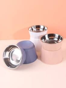 1 pieza Tazón de alimentación para mascota enviado al azar, tazón de agua y comida para perros y gatos, tazón elevado divisible para razas medianas-pequeñas - Multicolor - Ver 7