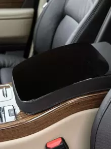 Fluffy Car Center Console Armrest Pad - Black - View 2