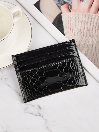 حافظة بطاقات بتصميم جلد الأفعى خفيفة الوزن محمولة لتخزين البطاقات والعملات ، هدية مناسبة للعيد الميلاد أو الذكرى السنوية أو عيد الحب للنساء والفتيات والمراهقات وطلاب الجامعة والمدارس والرجال موظفي المكاتب للاستخدام اليومي أو كهدية للأعياد أو للمعلمين أو الرجوع للمدرسة ، حامل بطاقات محفظة أعمال حامل بطاقات ائتمان محفظة صغيرة للرجال