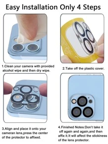 1入組鋼化膜相機鏡頭保護 - 無色 - 查看 8