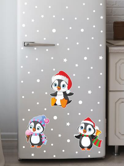 企鹅图案墙贴，贴纸，墙贴花，用于家居装饰的乙烯基贴花，春季装饰品让您的家焕然一新，拉玛装饰贴纸