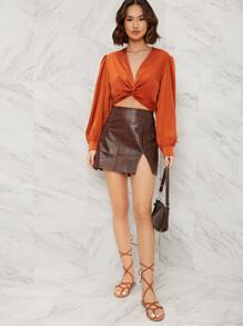 SHUZIA Faux Leather Thong-Toe Strappy Sandals Holiday Vacay Vibe For Summer Shoes Spring Shoes Spring Break Easter Vacation Shoes Casual Shoes Beach Shoes - Rust Brown - View 3