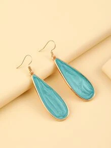 YWGEZHI 水滴墜飾耳環 - 彩色 - 查看 1