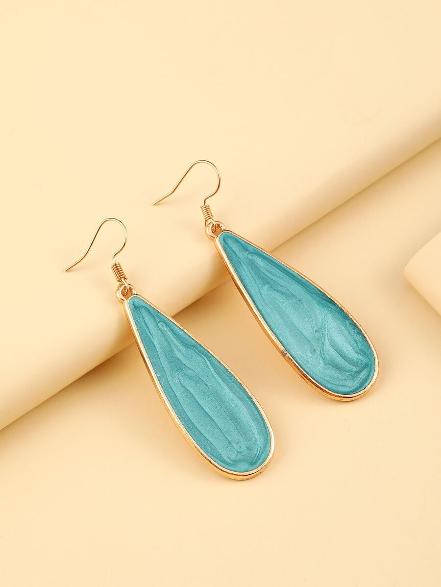 YWGEZHI 水滴墜飾耳環 - 彩色 - 查看 1