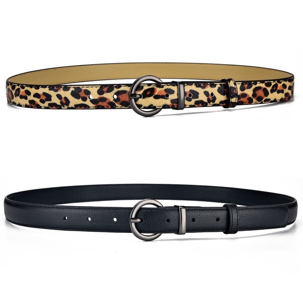 

2шт с леопардовым принтом Ремень с дырокол, Многоцветный