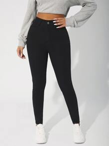 SHEIN PETITE High Waist Skinny Jeans