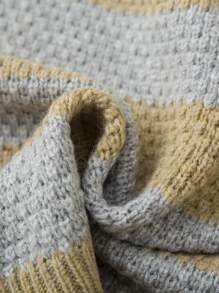 小男童撞色落肩袖套頭毛衣 - 彩色 - 查看 4