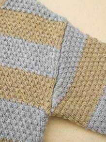 小男童撞色落肩袖套頭毛衣 - 彩色 - 查看 8