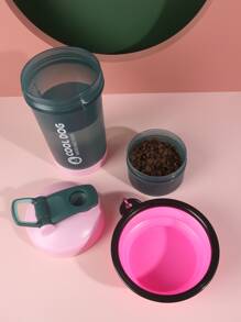 nicovaer 2入組寵物旅行碗和瓶套裝