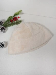 Solid Plush Beanie - Apricot - View 2
